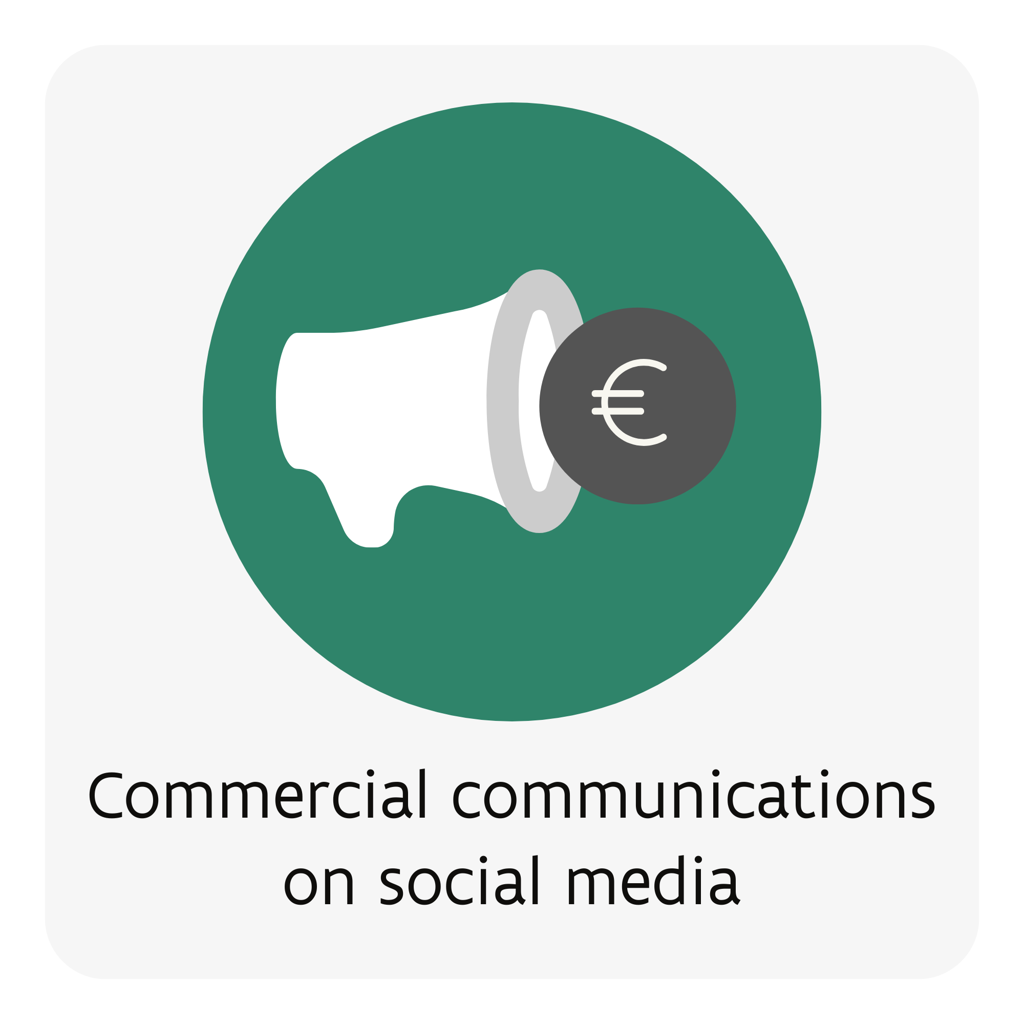 Commercial communications on social media
